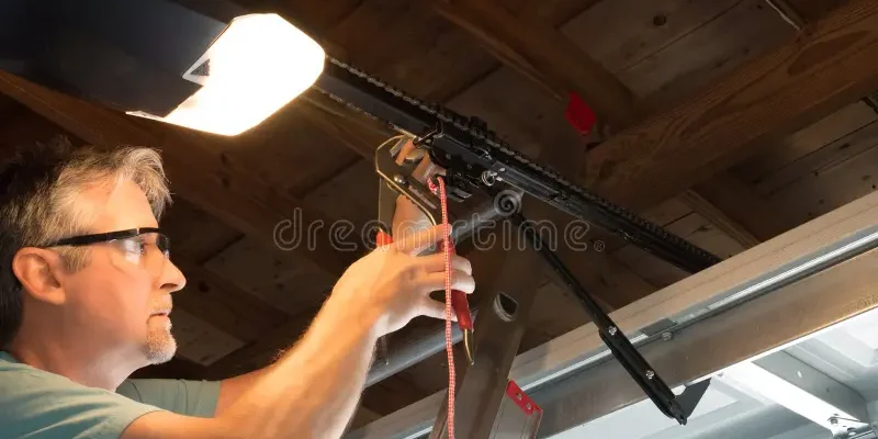 professional-automatic-garage-door-opener-repair-service-technician-working-closeup-man-ladder-home-residential-90767831 professional-automatic-garage-door-opener-repair-service-technician-working-closeup-man-ladder-home-residential-90767831